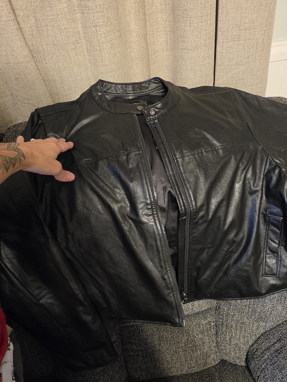 torrid Black Faux Leather Bomber Jacket